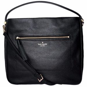 Kate Spade Michaela Chester Street Black Leather Hobo Bag